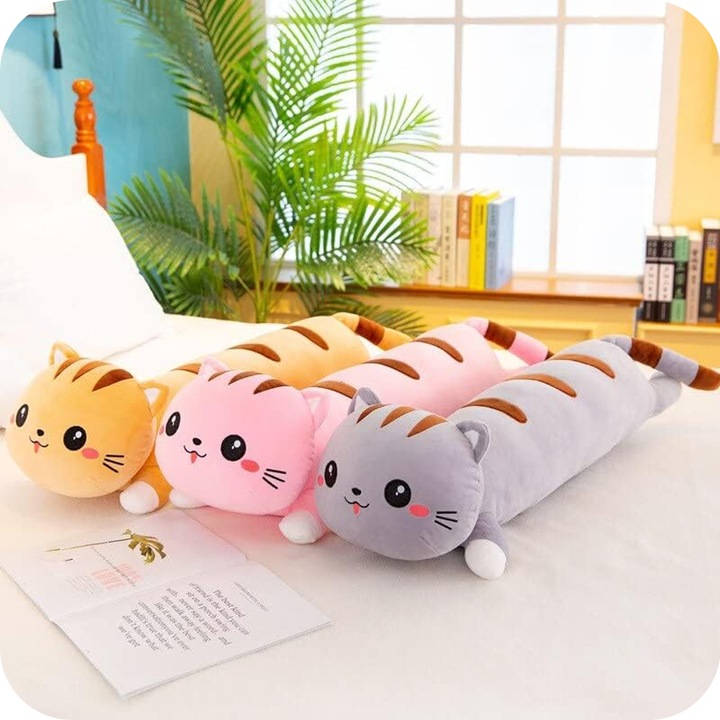 DŁUGI kot KOTEK poduszka MASKOTKA PLUSZAK 70cm