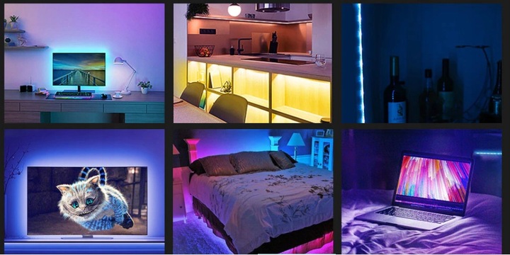 Taśma LED TV Telewizora Podświetlenie RGB USB Pilot Aplikacja