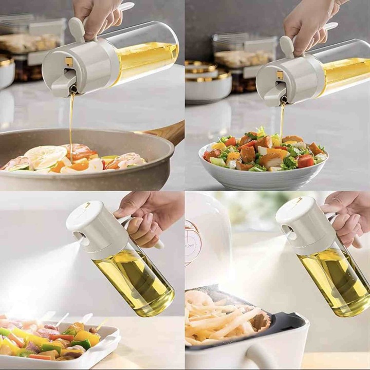 SPRYSKIWACZ DO OLIWY OLEJU SZKLANY DOZOWNIK SPRAY ATOMIZER WYGODNY 550ML