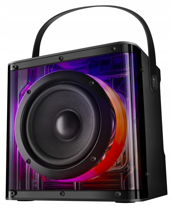 GŁOŚNIK BLUETOOTH Z MIKROFONEM KARAOKE MODE BT 5.4 USB LED MIKROFON 2X