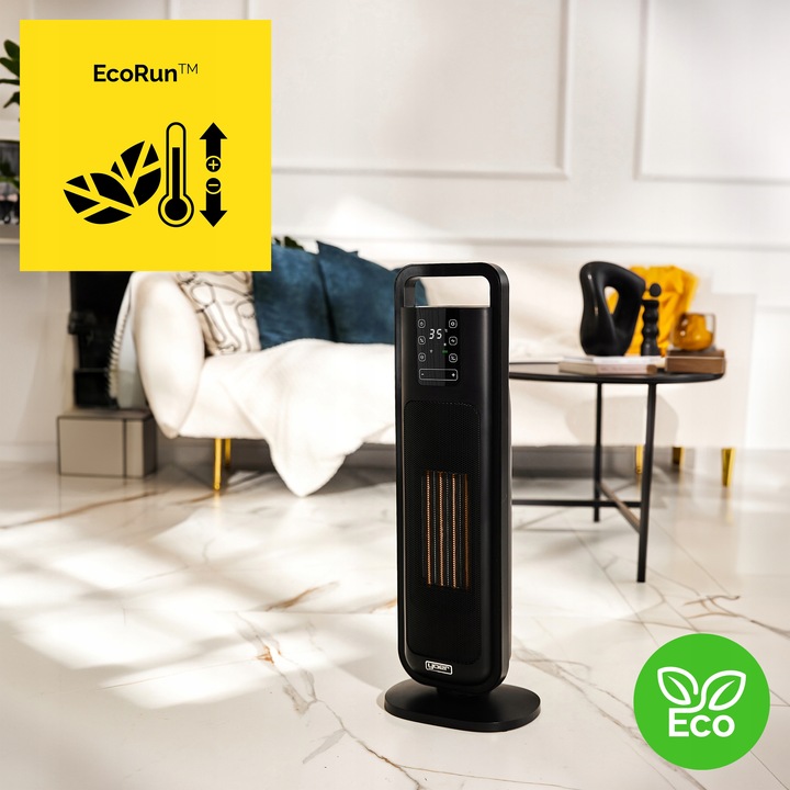 Termowentylator Farelka Cichy 38dB Yoer 2000W +Timer 4Tryby