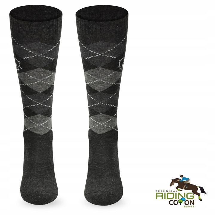Klasyczne podkolanówki jeździeckie w romby SPDJ