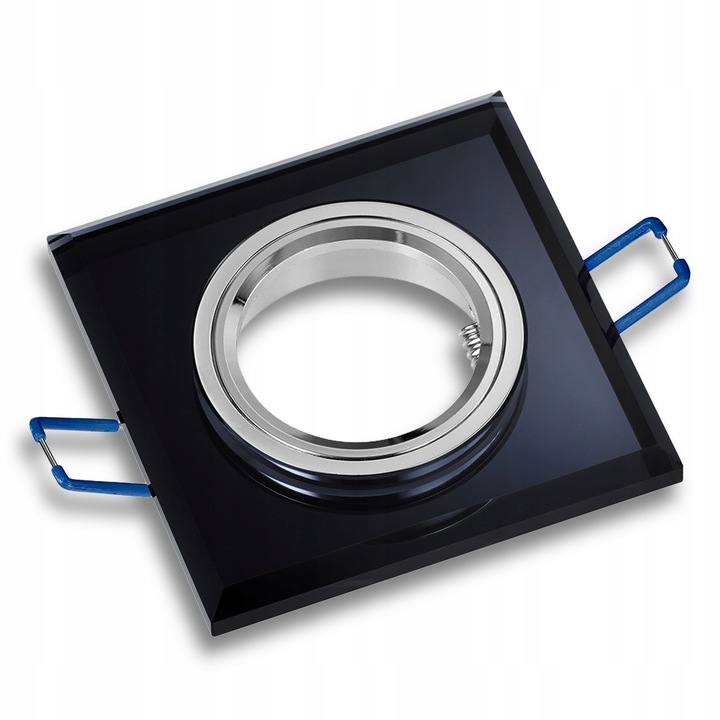 6x Oprawa halogenowa Szklana Kwadratowa + Żarówka GU10 LED 5,5W 3