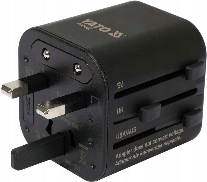 ADAPTER SIECIOWY PODRÓŻNY PRZEJŚCIÓWKA WTYCZKA PODRÓŻNA USA UK EU YATO