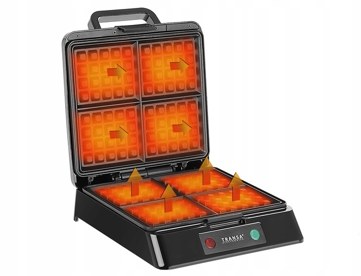 GOFROWNICA na 4 chrupiące GOFRY SZYBKIE NAGRZEWANIE MOCNA 1500W