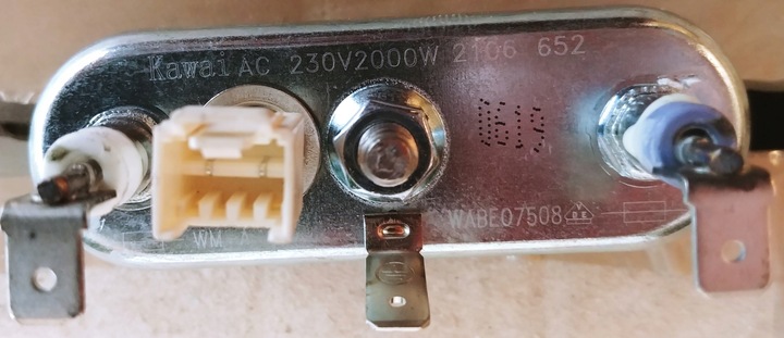 GRZAŁKA 2000 W DO PRALKI BOSCH Z CZUJNIKIEM NTC , ORYGINAŁ FIRMY KAWAI