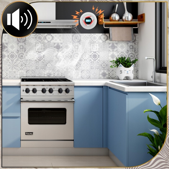 Czujnik czadu i dymu tlenku węgla pożaru ognia JKD 512COM