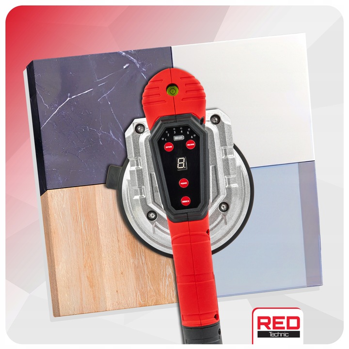 PRZYSSAWKA WIBRACYJNA DO PŁYTEK 100KG WIBRATOR DO POZIOMOWANIA 2x2AH