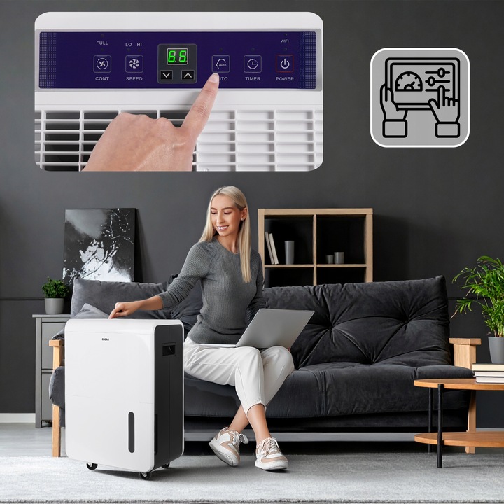 Osuszacz powietrza SEVA pochłaniacz wilgoci cichy wydajny aż 70L/24h +