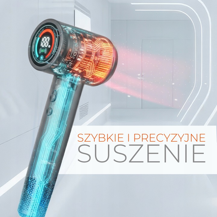 SUSZARKA DO WŁOSÓW z JONIZACJA 1500W BLDC ultra MOC 11000 RPM