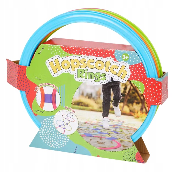 GRA DO SKAKANIA W KLASY PIERSCIENIE OBRĘCZE 10 EL. KOLOROWE KOŁA I ŁĄCZNIKI