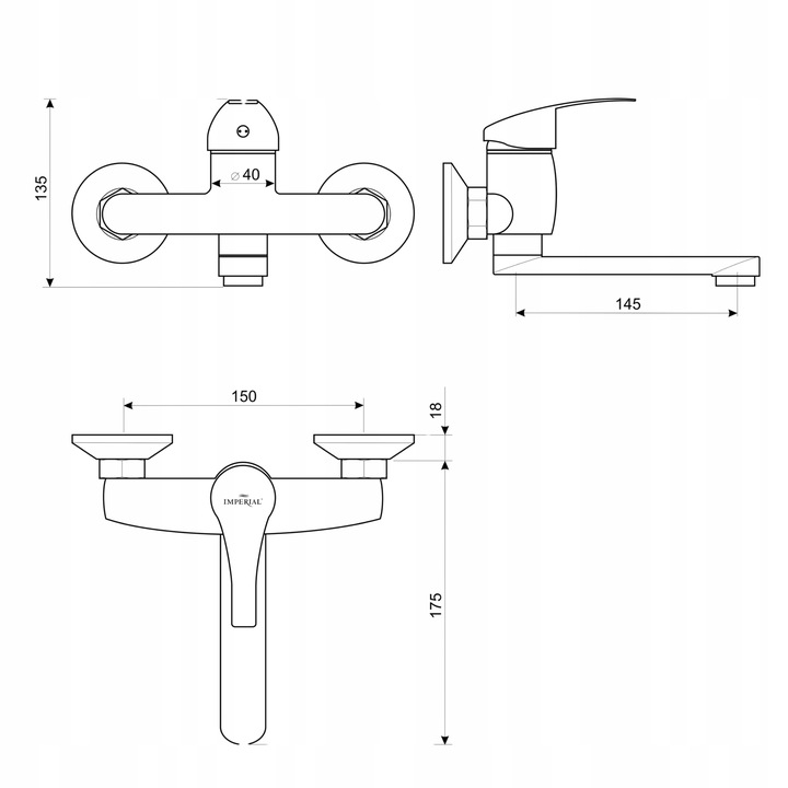 BATERIA UMYWALKOWA ŚCIENNA Z RUCHOMA WYLEWKA CHROM SREBRNA KOMPLET