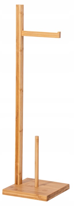 STOJAK NA PAPIER TOALETOWY ZAPAS DREWNIANY UCHWYT BAMBUSOWY DO