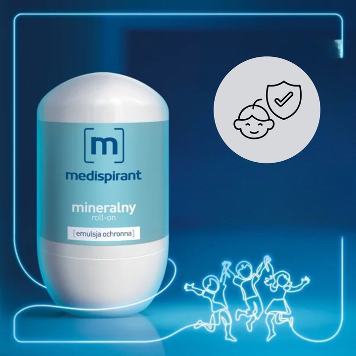 Medispirant Mineralny Roll-on 40 ml antyperspirant dla wrażliwej skóry