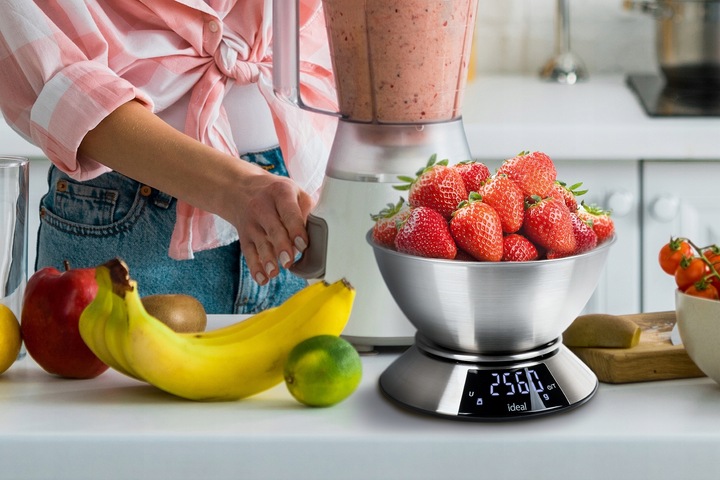 Waga kuchenna IDEAL elektroniczna z MISKĄ PRECYZYJNA DOTYKOWY PANEL