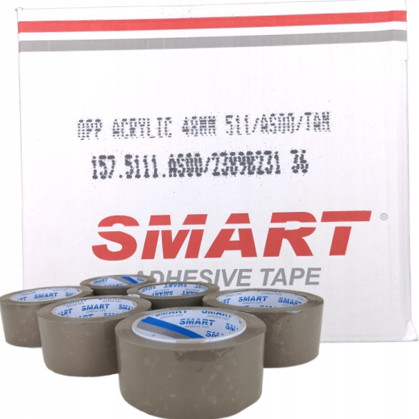 TAŚMA PAKOWA 48/100y KLEJĄCA BRĄZOWA SMART 36szt.