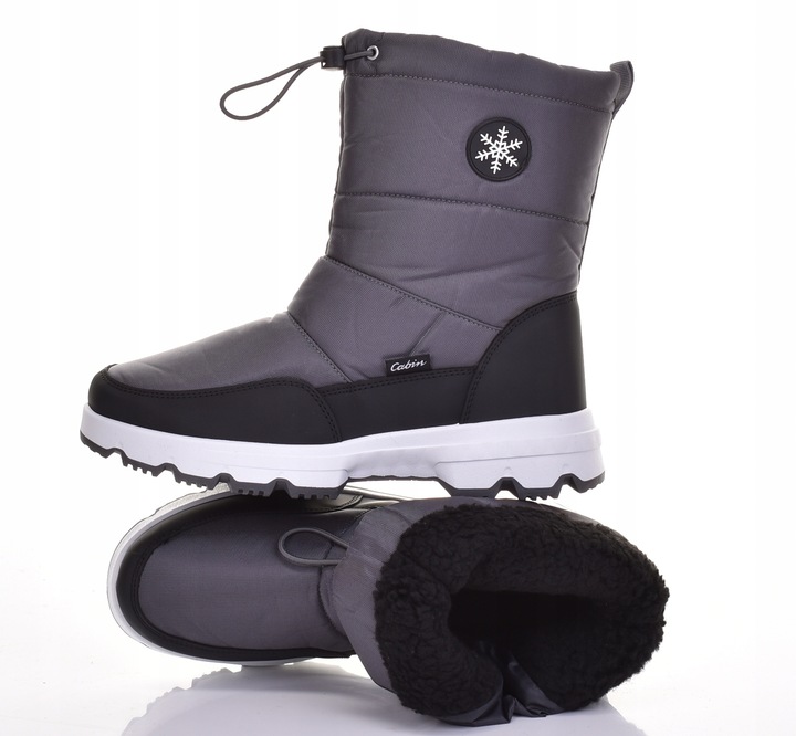 WYSOKIE ŚNIEGOWCE MĘSKIE KLASYCZNE OCIEPLANE BUTY ZIMOWE SOLIDNE