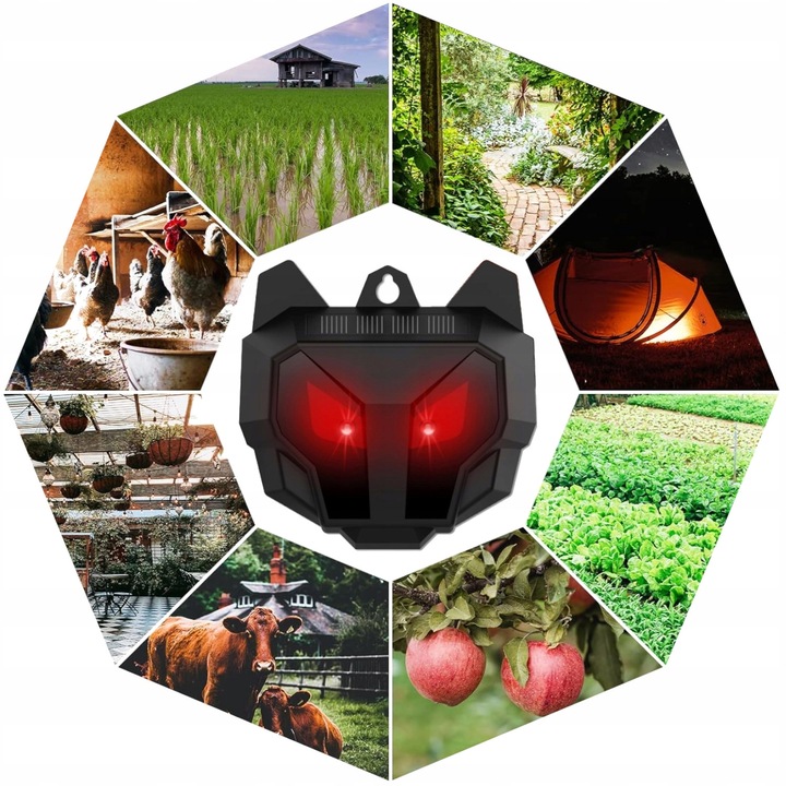 ODSTRASZACZ zwierząt PSÓW KOTÓW SAREN PTAKÓW DZIKÓW MYSZY 7w1 SILNE