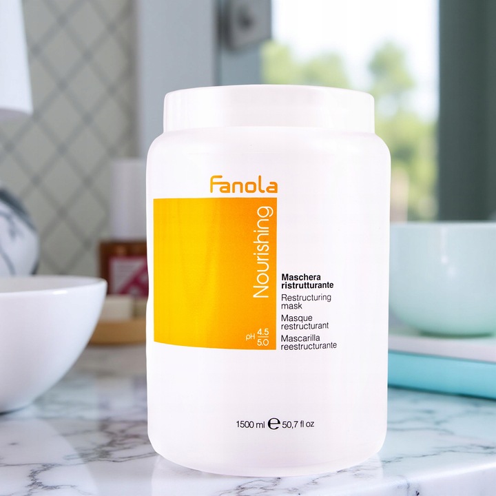 Maska do Włosów Suchych Łamliwych po Zabiegach FANOLA NOURISHING 1500ML