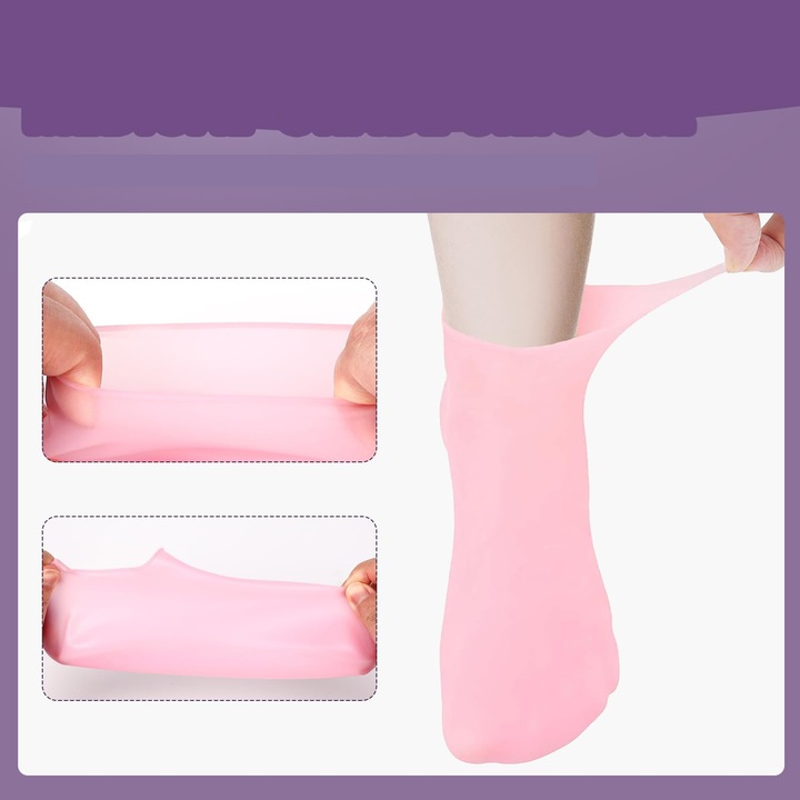 Silikonowe skarpetki na spękane pięty regenerujące pięty do zabiegów 2 par