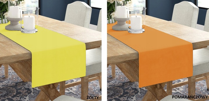 BIEŻNIK OBRUS GŁADKI MATOWY 40x220 KOLORY