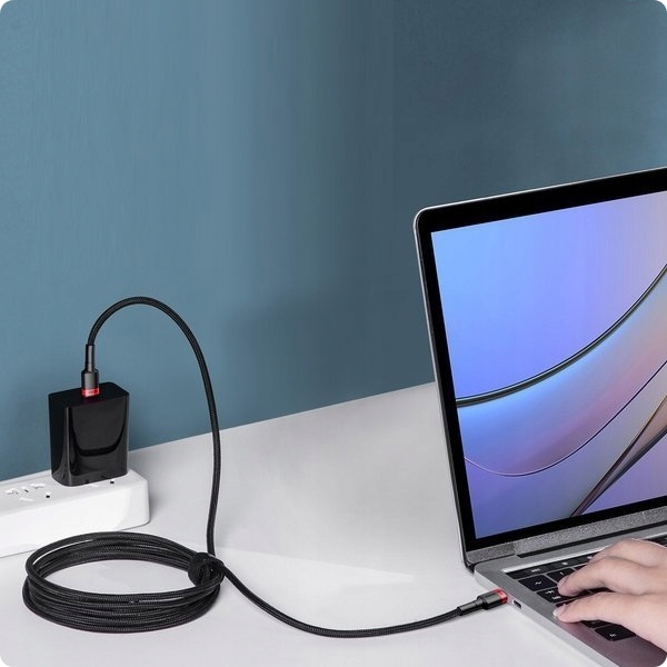 BASEUS MOCNY KABEL USB-C SZYBKIE ŁADOWANIE TYPE-C PD 100W QUICK CHARGE 3.0