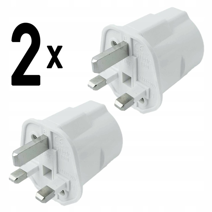 2x Adapter gniazdka Dubaj Malta Cypr Emiraty Katar
