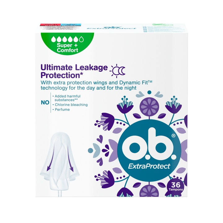 O.B. Extra Protect Super Plus Comfort Tampony 36 sztuk