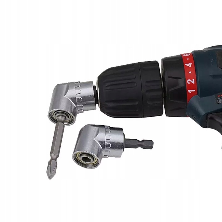 ADAPTER KĄTOWY 105° Duzy + Mały DO WKRĘTARKI 1/4" HEX