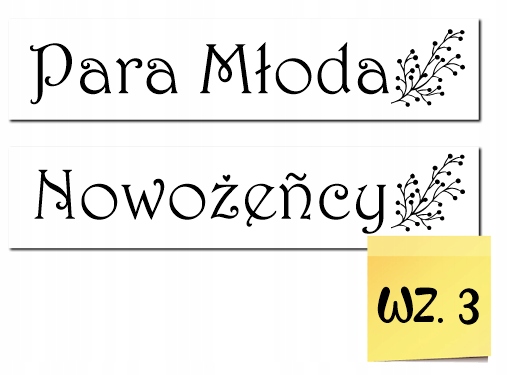 Ślubne TABLICE tablica ślubna na ślub na samochód 2 szt. NIEPRZEMAKALNE