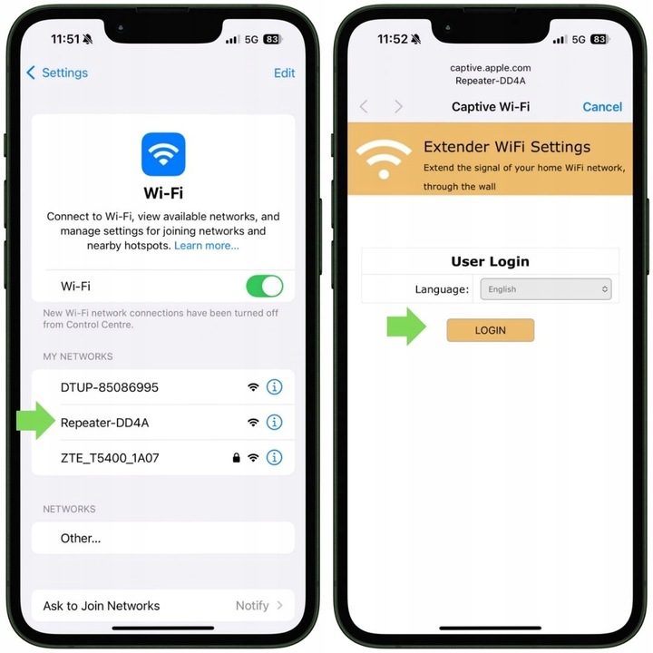 Domowy Wzmacniacz Sygnału WiFi Punkt Dostępu 300Mbps Szybki Bez Aplikacji