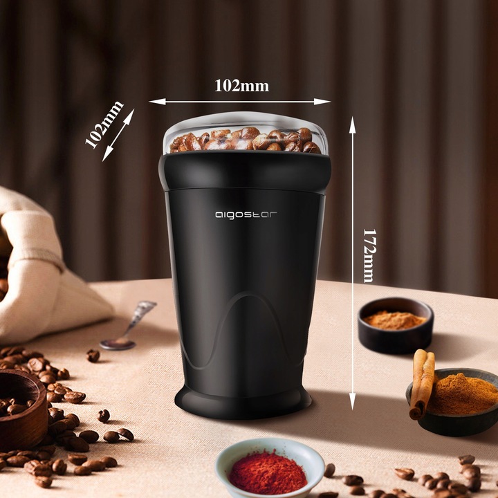 Młynek elektryczny Aigostar Breath 150 W czarny