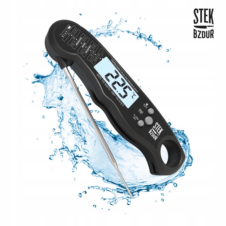 Termometr Kuchenny Cyfrowy do Mięsa Steków Żywności STEK BZDUR LCD Sonda