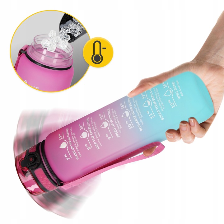 BIDON SPORTOWY SZCZELNA BUTELKA NA NAPÓJ WODĘ SOLIDNA TRITANOWA 1000 ml