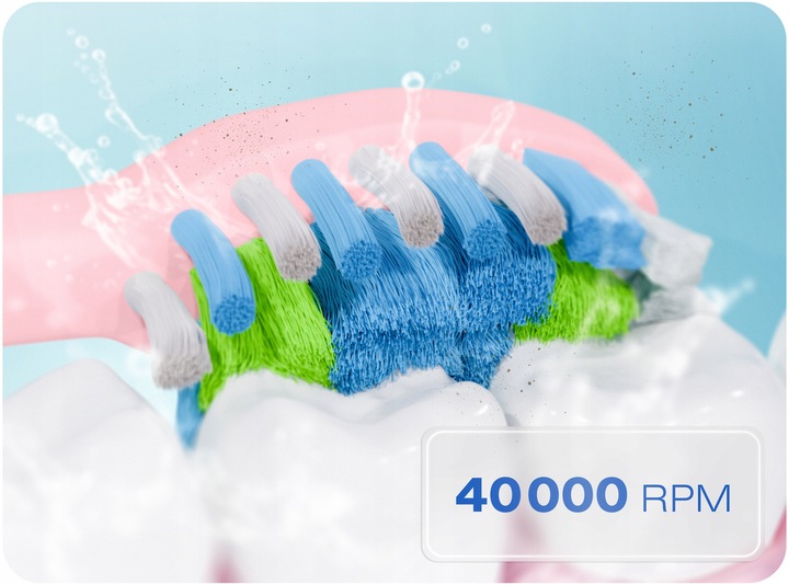 SZCZOTECZKA SONICZNA DO ZĘBÓW ELEKTRYCZNA + ETUI BERDSEN GALAXY