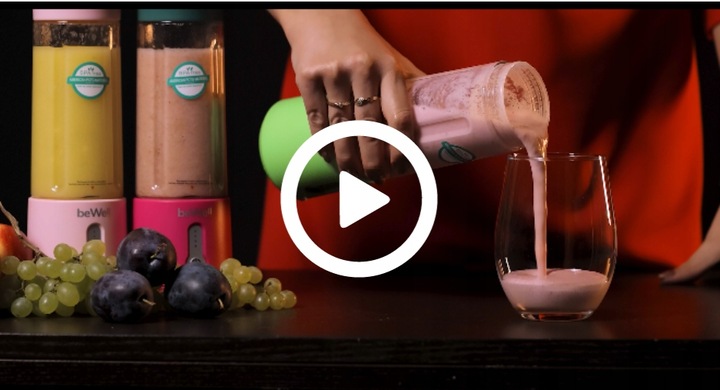 BLENDER KIELICHOWY DO SMOOTHIE KOKTAJLI RĘCZNY beWell Plus 500ml PRZENOŚNY