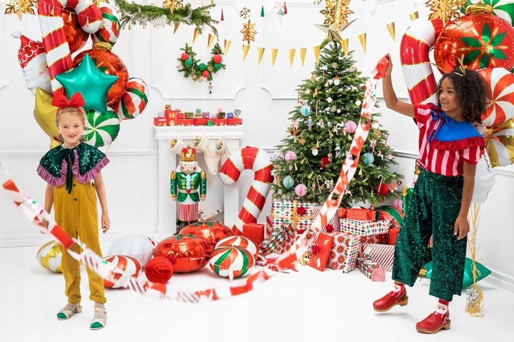 SKARPETA na kominek BIAŁA ecru ŚWIĄTECZNA dł.34cm