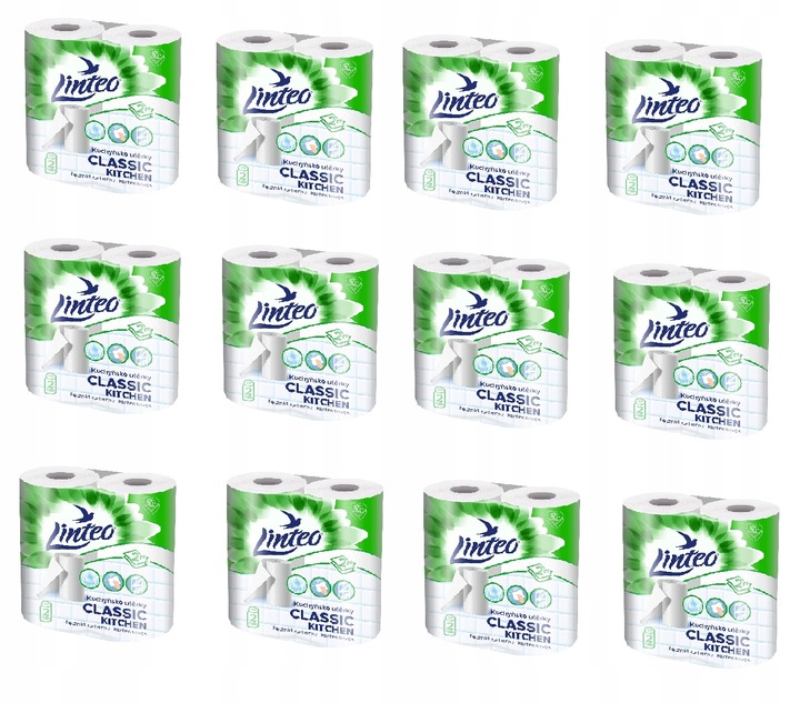 Ręcznik papierowy celuloza Linteo biały 12x2 szt