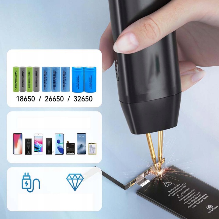 RĘCZNY ZGRZEWARKA PUNKTOWA PRZENOŚNA SPAWARKA DOMOWY DO OGNIW