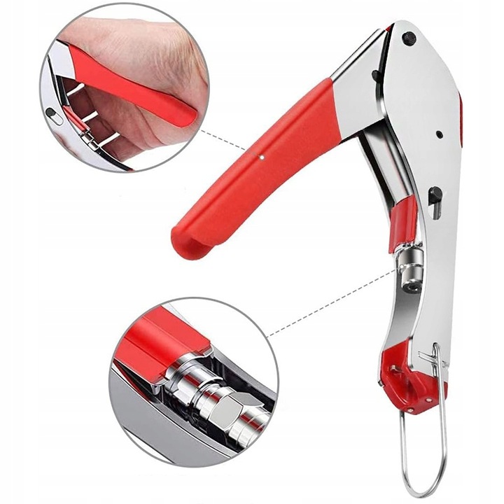 ZACISKARKA WCISKACZ ZESTAW SZCZYPIEC KOMPRESYJNYCH + 20SZT WTYCZKA F RG59/6