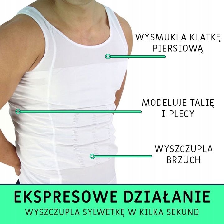 LAYZA FORM KOSZULKA MĘSKA WYSZCZUPLAJĄCA SLIM L