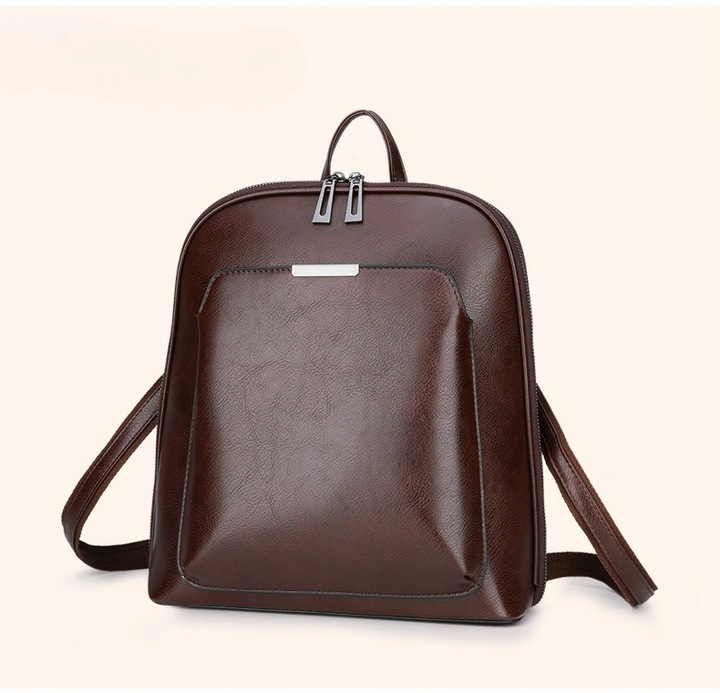 PLECAK SKÓRZANY ZE SKÓRY TOREBKA TORBA DAMSKA A4 POJEMNY ELEGANCKI