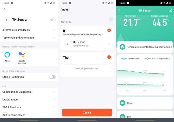Czujnik temperatury wilgotności ZigBee TUYA Smart