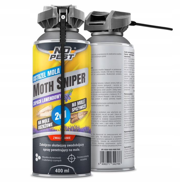 ŚRODEK SPRAY NA MOLE ODZIEŻOWE SPOŻYWCZE MUCHY NO PEST 400ML MOTH