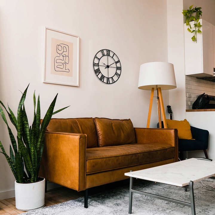 ZEGAR ŚCIENNY RETRO ELEKTRONICZNY CZARNY LOFT RZYMSKI 3D CICHY VINTAGE XXL