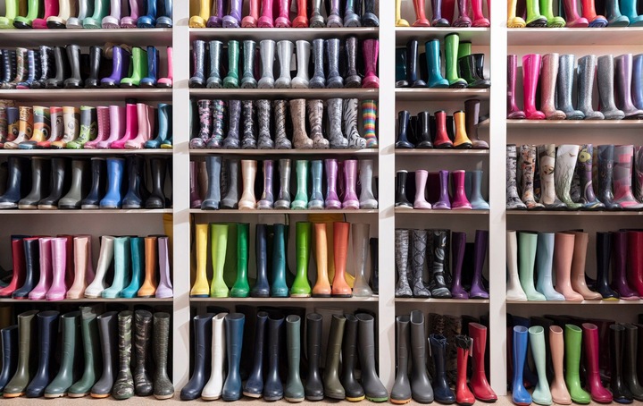 Kalosze Damskie Gumowce Lekkie CZARNE Wygodne Wysokie Gumiaki Eleganckie