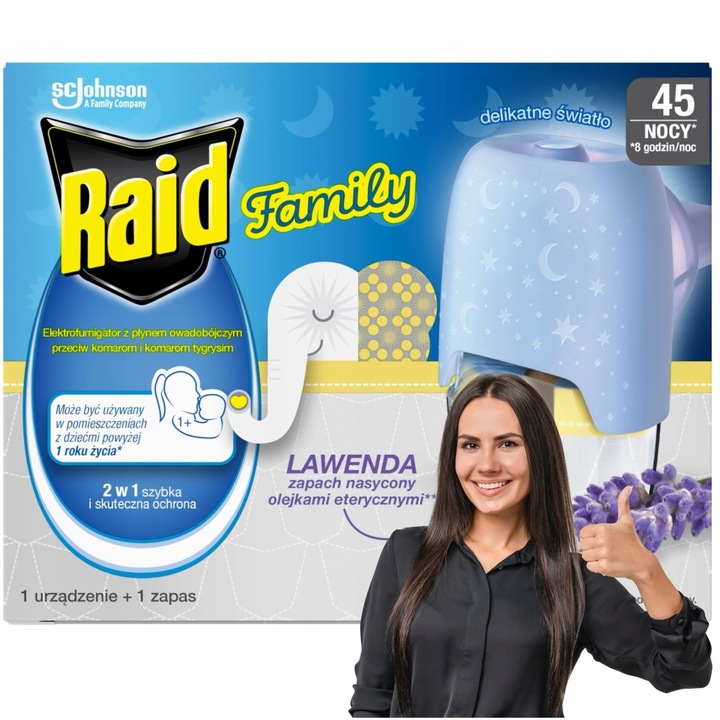 RAID ELEKTROFUMIGATOR Z PŁYNEM OWADOBÓJCZYM BEZPIECZNY DLA DZIECI