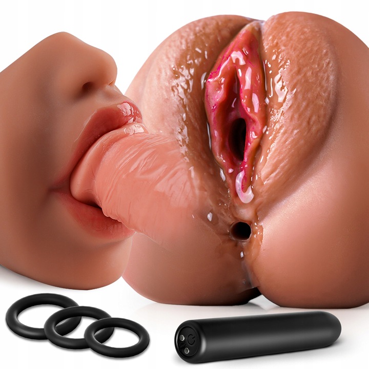 Męski masturbator Pochwą Ustą Odbytem i wibratorem