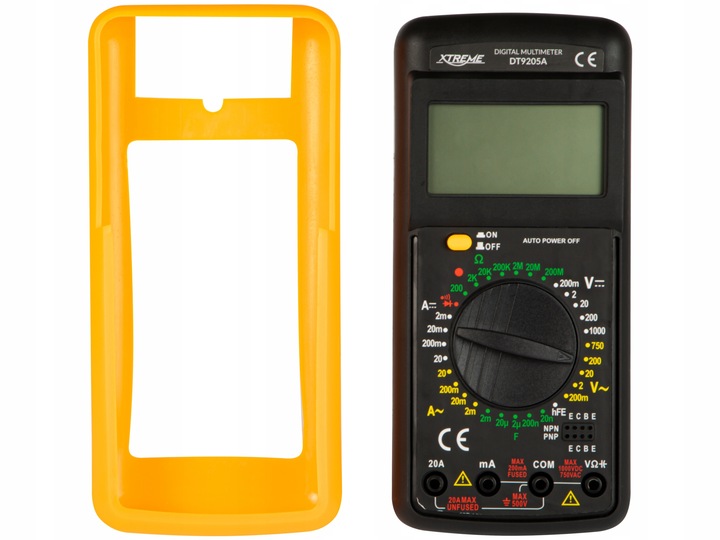 PROFESJONALNY MULTIMETR MIERNIK CYFROWY PRĄDU NAPIĘCIA TESTER LCD ZESTAW