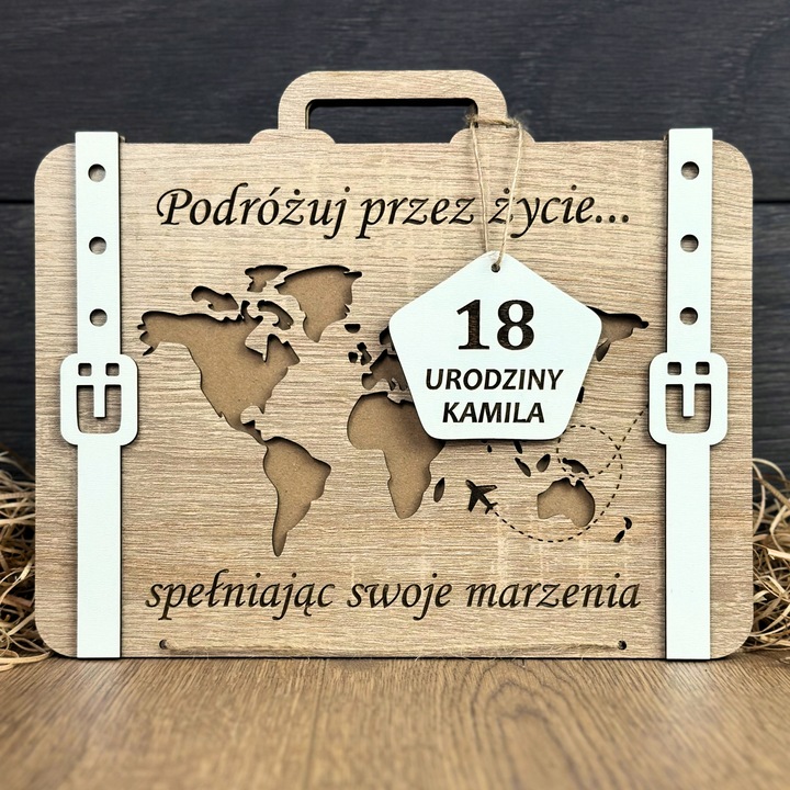 Pudełko na pieniądze Kartka PREZENT na 18 URODZINY dla chłopaka